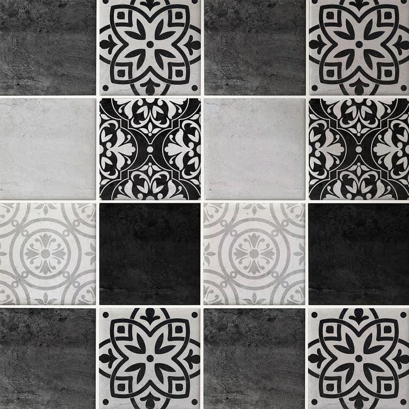 Adesivi piastrelle patchwork cemento - set da 12
