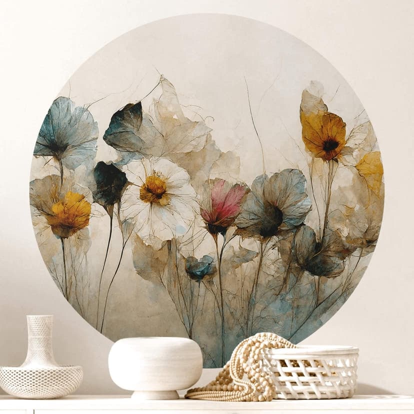 Adesivo murale Bouquet di fiori secchi - Treechild