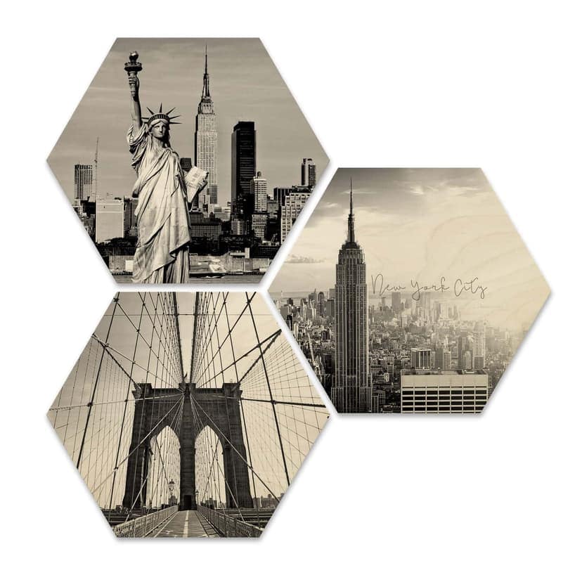 Esagoni legno - New York set