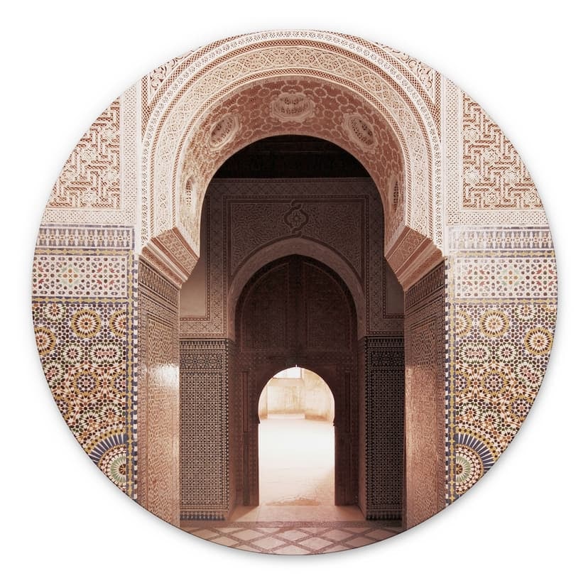 Stampe per pareti Porta orientale con mosaici - Sisi & Seb - Alu-Dibond Round