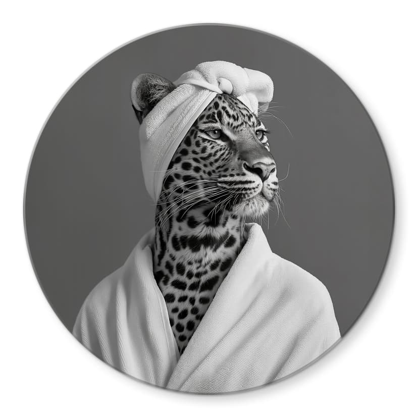 Stampa su vetro Royale Spa time-out con leopardo - Rahner - Rotonda