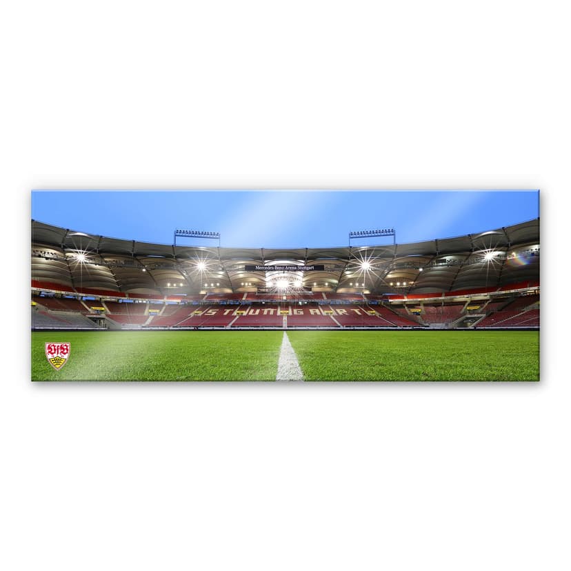 Stampa su vetro acrilico della tribuna dell'Arena VfB Stuttgart - Panorama