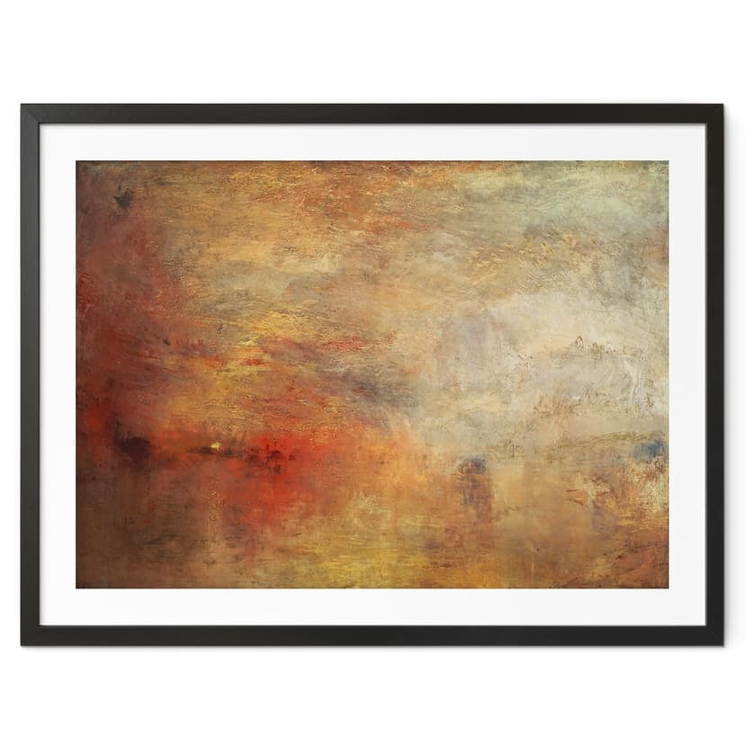 Poster Turner - Tramonto su un lago
