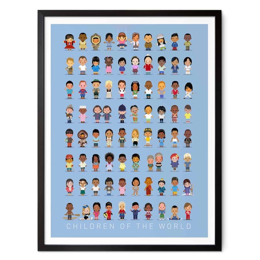 Poster Braun - Children of the world
