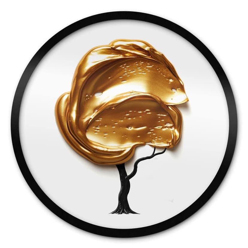Poster con corona dorata 3D - Mielu - Rotondo