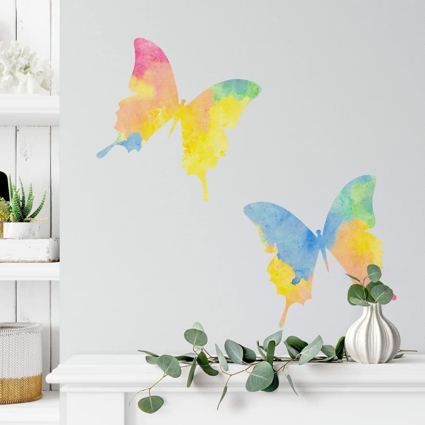 Adesivo murale - acquarello coppia di farfalle