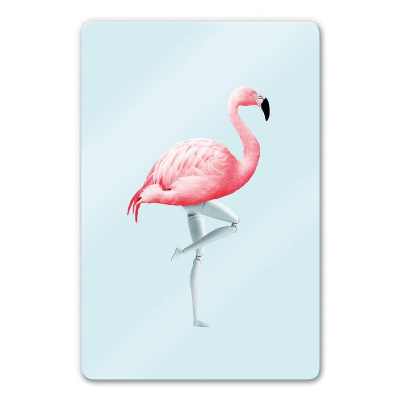Stampa su vetro Loose - Flamingo Mannequin
