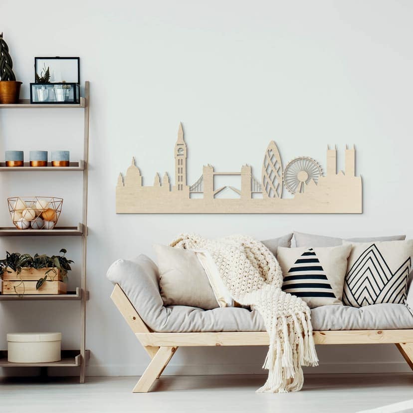Decoro in legno – Skyline Londra - Pioppo