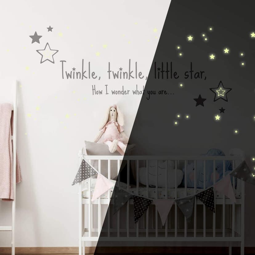 Adesivo murale - Twinkle star + stelle luminose