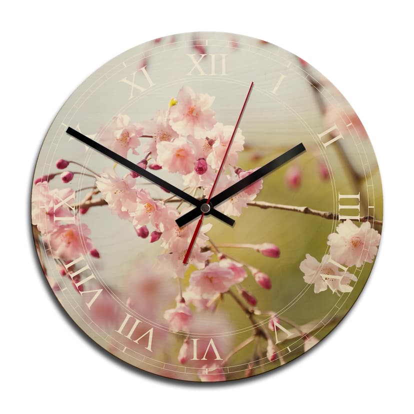 Orologio in legno - Cherry Blossoms
