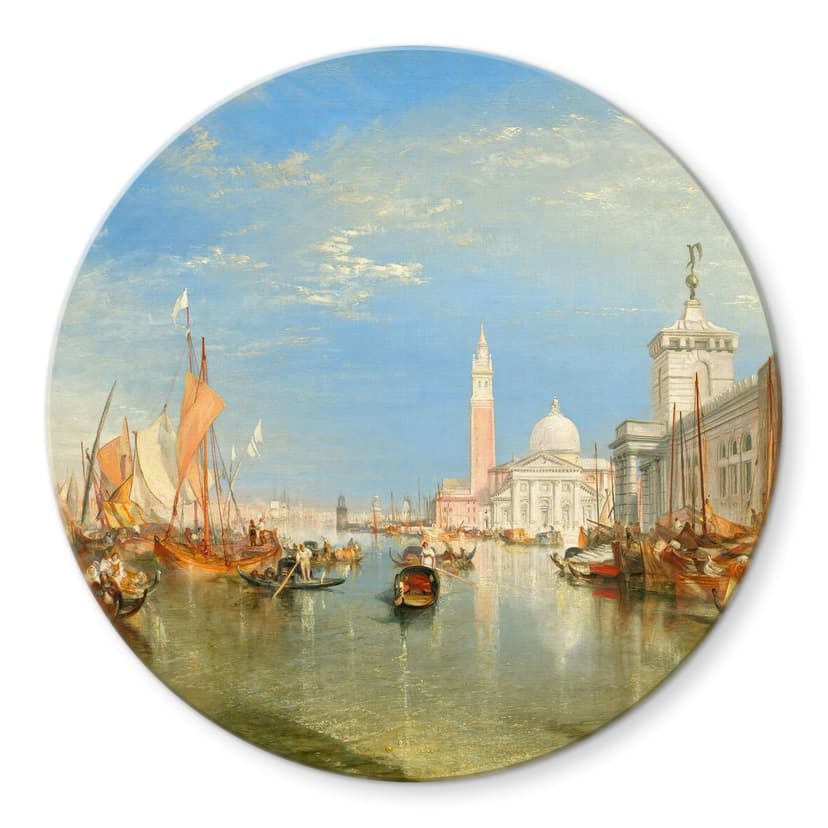 Stampa su vetro Turner - Venezia, Dogana e S. Giorgio Maggiore - Rotondo