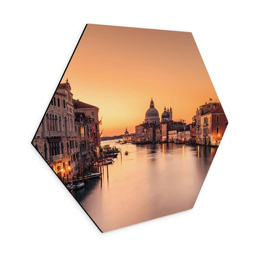 Esagono Alu-Dibond Tramonto a Venezia - Zhang
