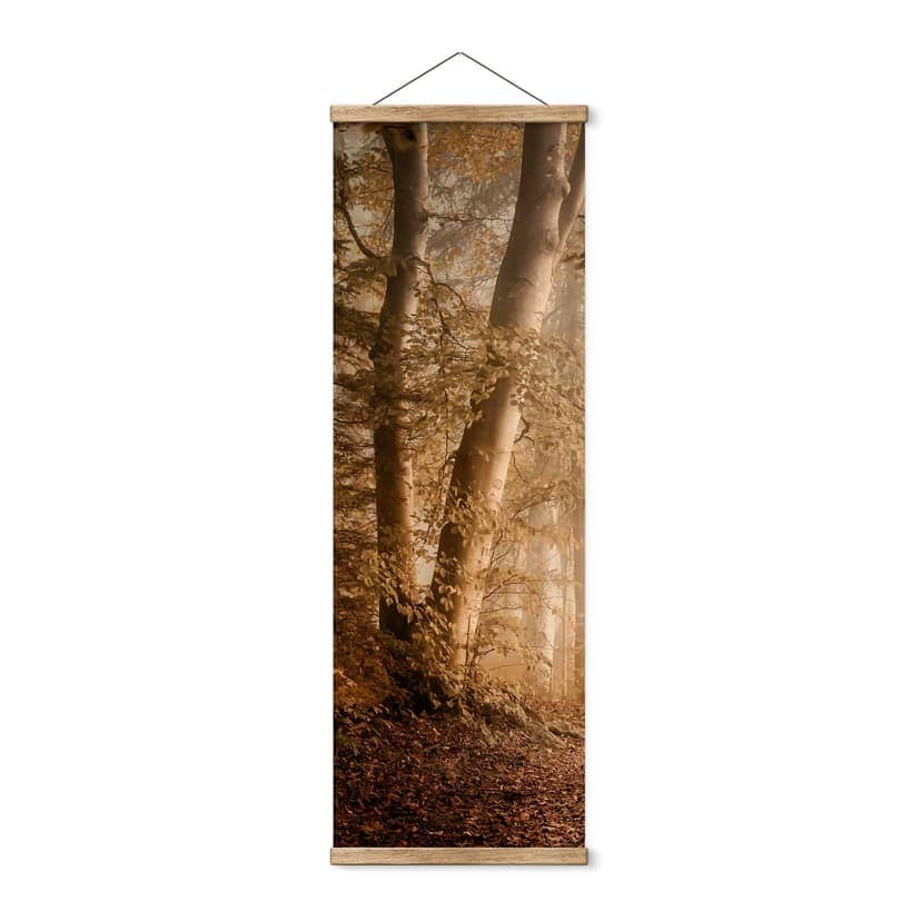 Poster tessile Foresta nella nebbia del mattino - Maier