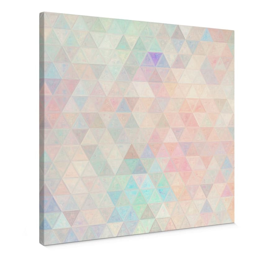 Stampa su tela Triangoli colorati a mosaico - Jaszke