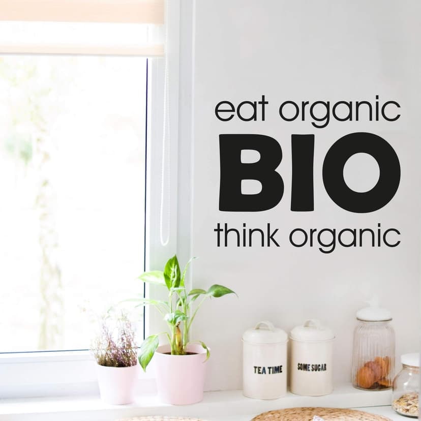 Adesivo murale - eat organic think organic