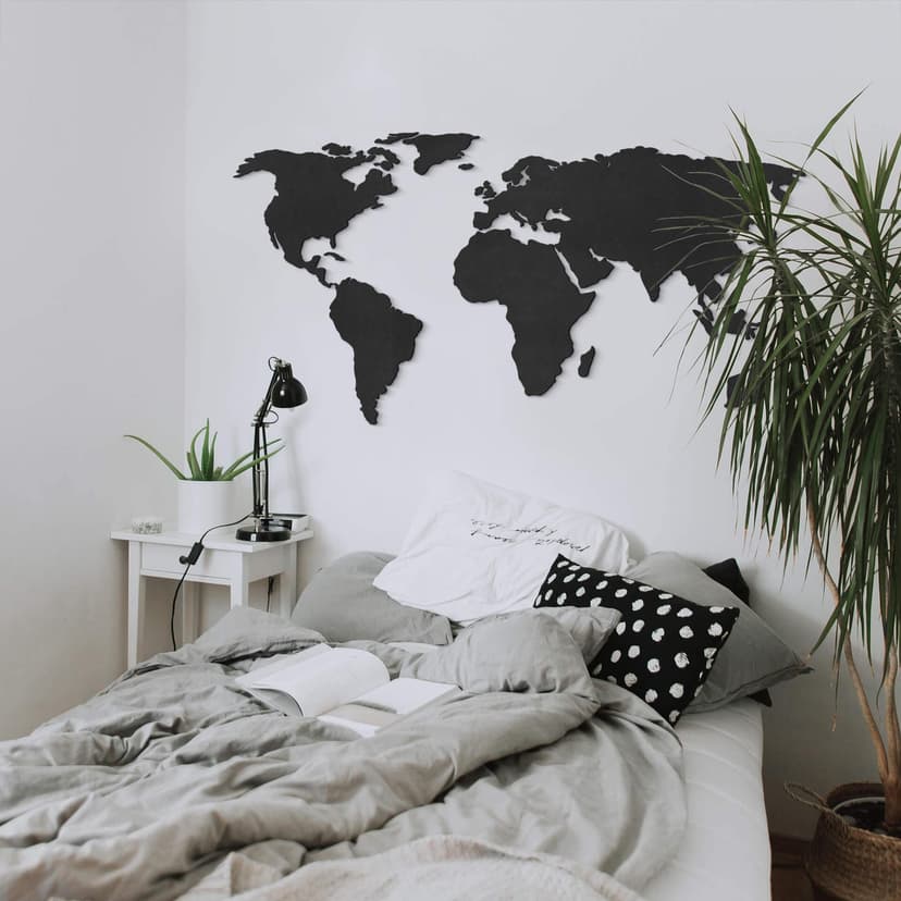 Decoro MDF 3D Mappamondo