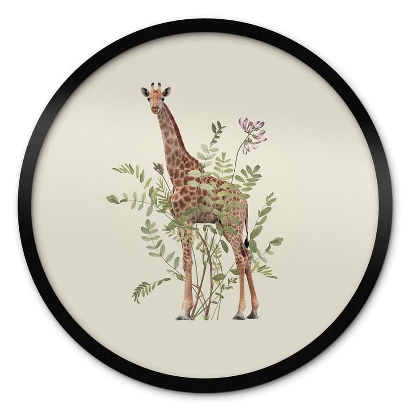 Poster Giraffa floreale - Frida Floral Studio