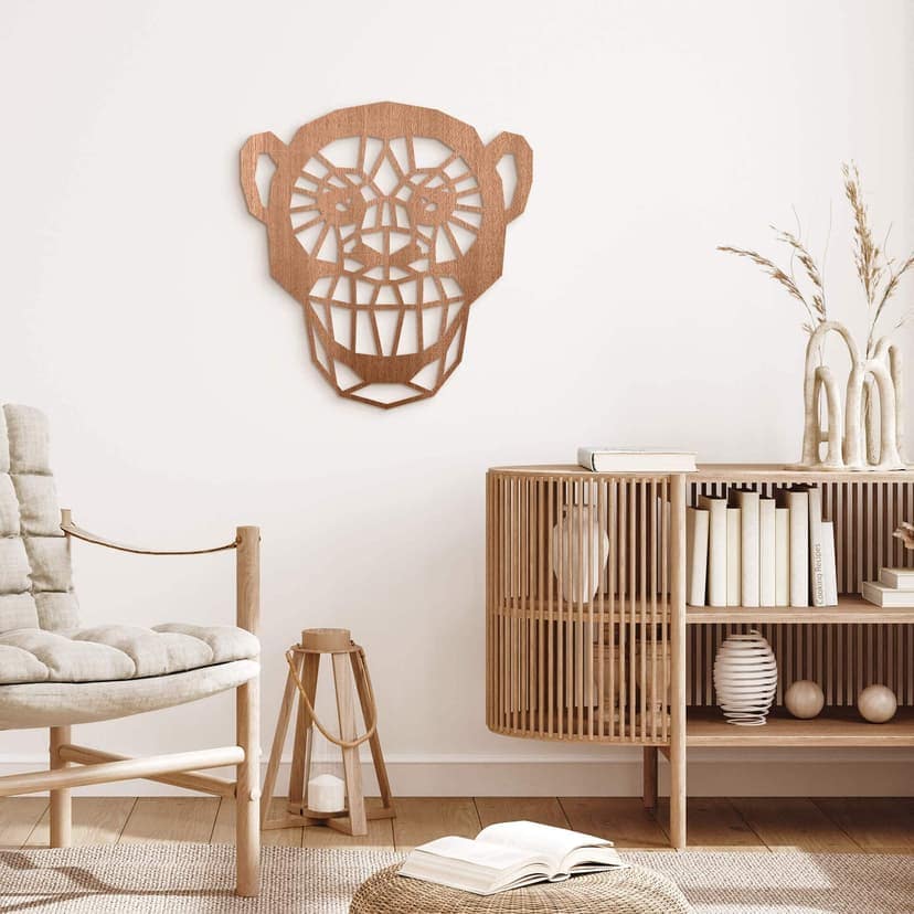 Decoro in legno origami - Scimmia