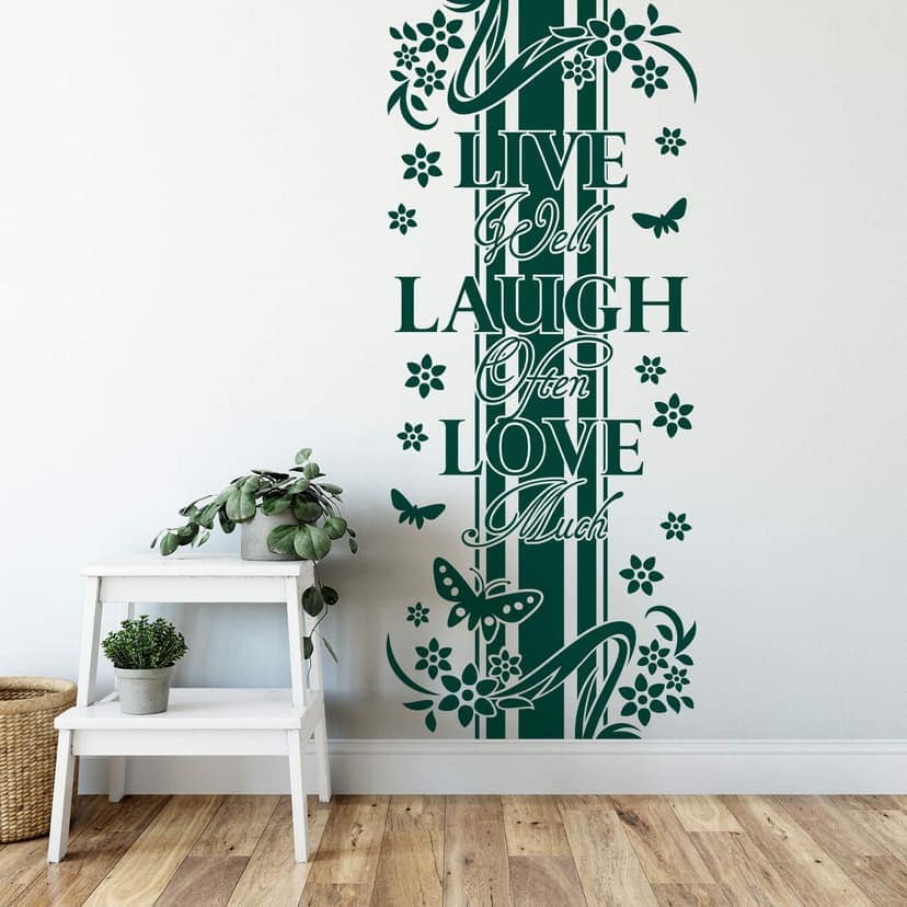 Decalcomanie da muro Banner Live Laugh Love
