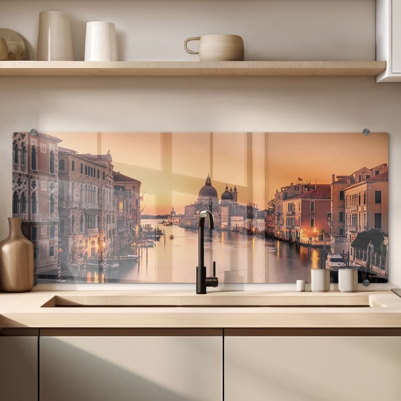 Pannello paraschizzi Tramonto a Venezia - Zhang