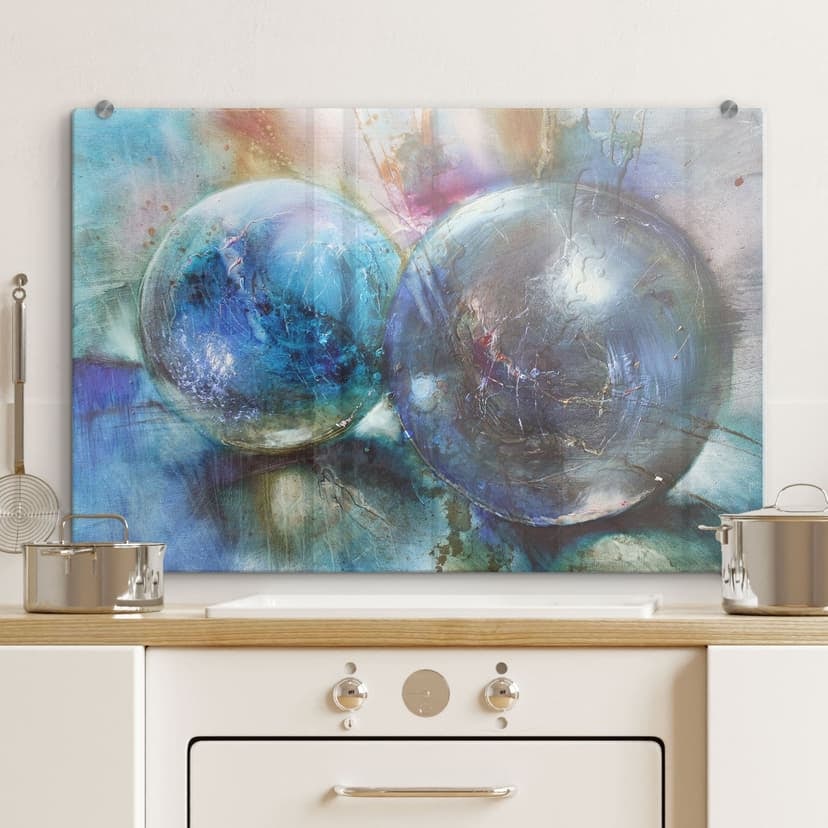 Pannello paraschizzi Schmucker - Biglie blu