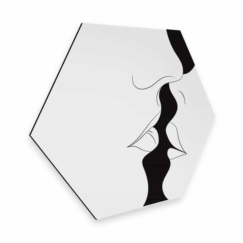 Esagoni Alu-dibond Nordic Creators - White Kiss
