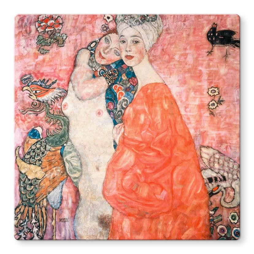 Stampa su vetro Klimt - Le fidanzate - Quadrato
