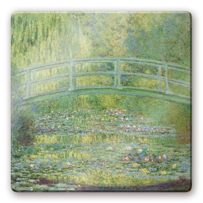 Stampa su vetro - Monet - Stagno delle ninfee e ponte giapponese