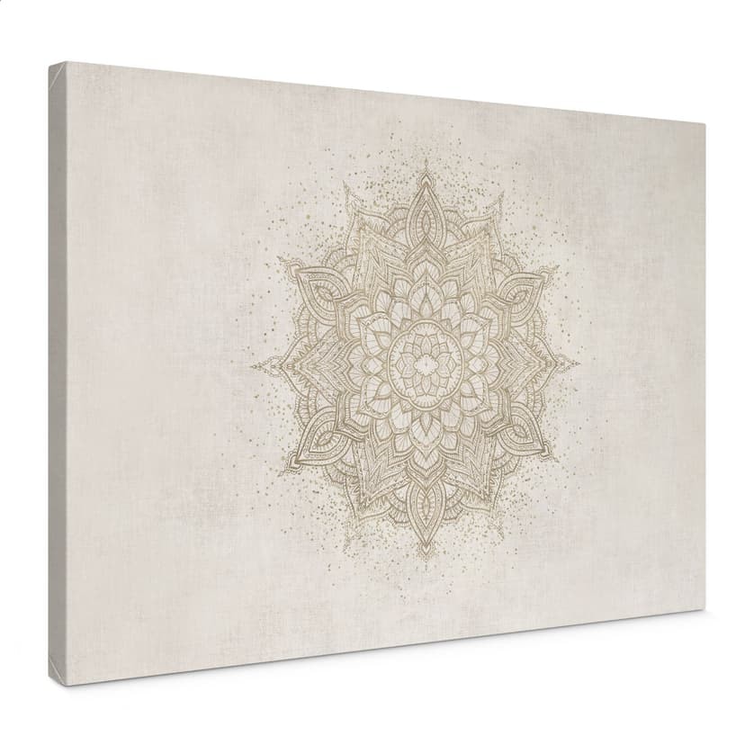 Stampe su tela ornamento Boho in look lino - Bloomery Decor