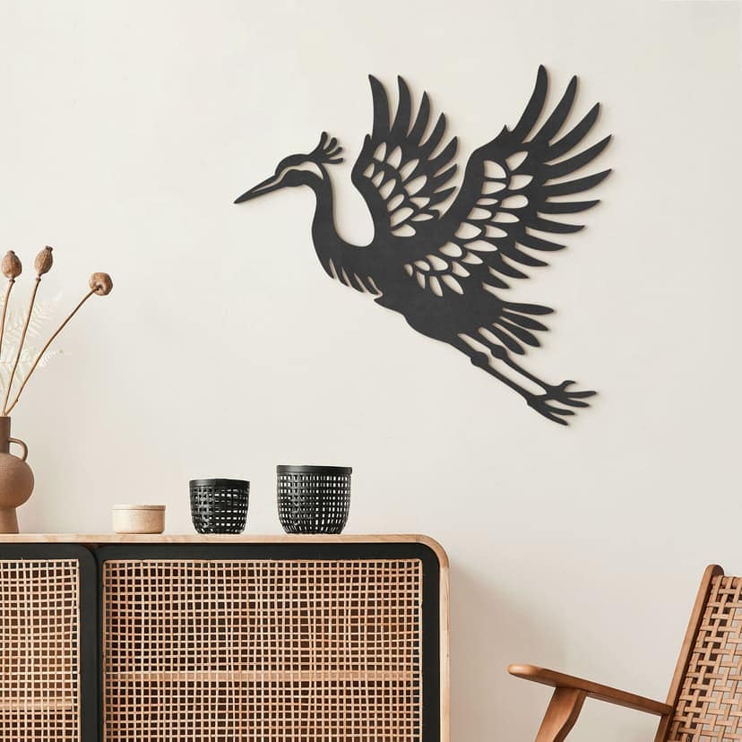 Decoro MDF Gru - Uccello elegante