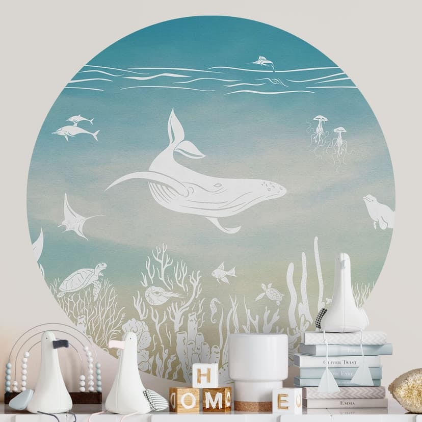 Adesivo murale "Paradiso sottomarino" - Ombre - Kikki Belle - Rotondo
