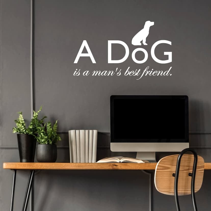 Adesivo murale - A dog is a man's best friend