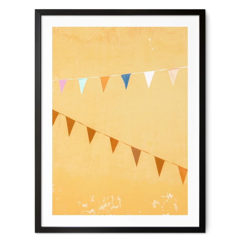 Poster Flags in Mexico - Zwart