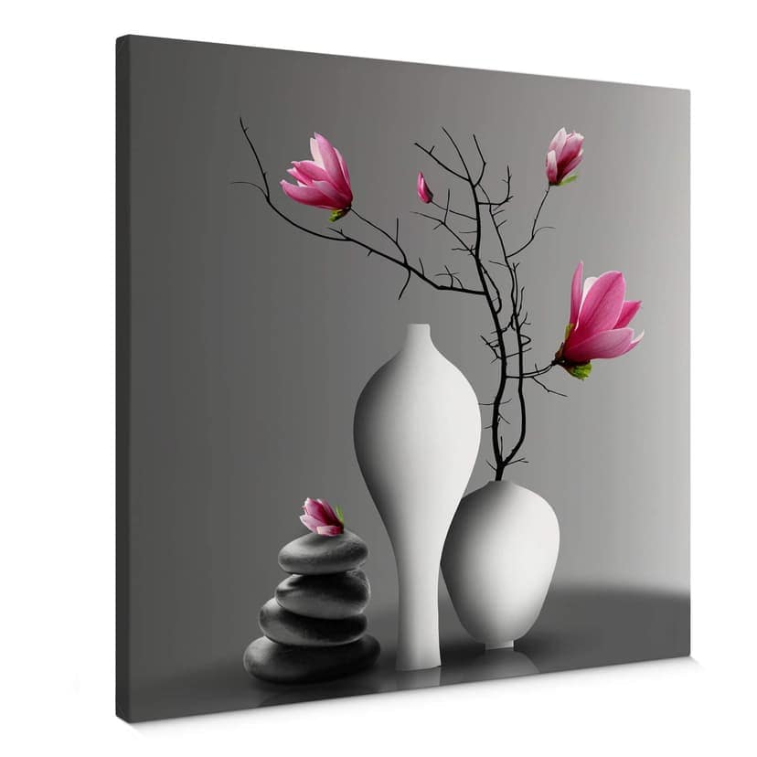 Stampa su tela - Magnolia vaso bianco