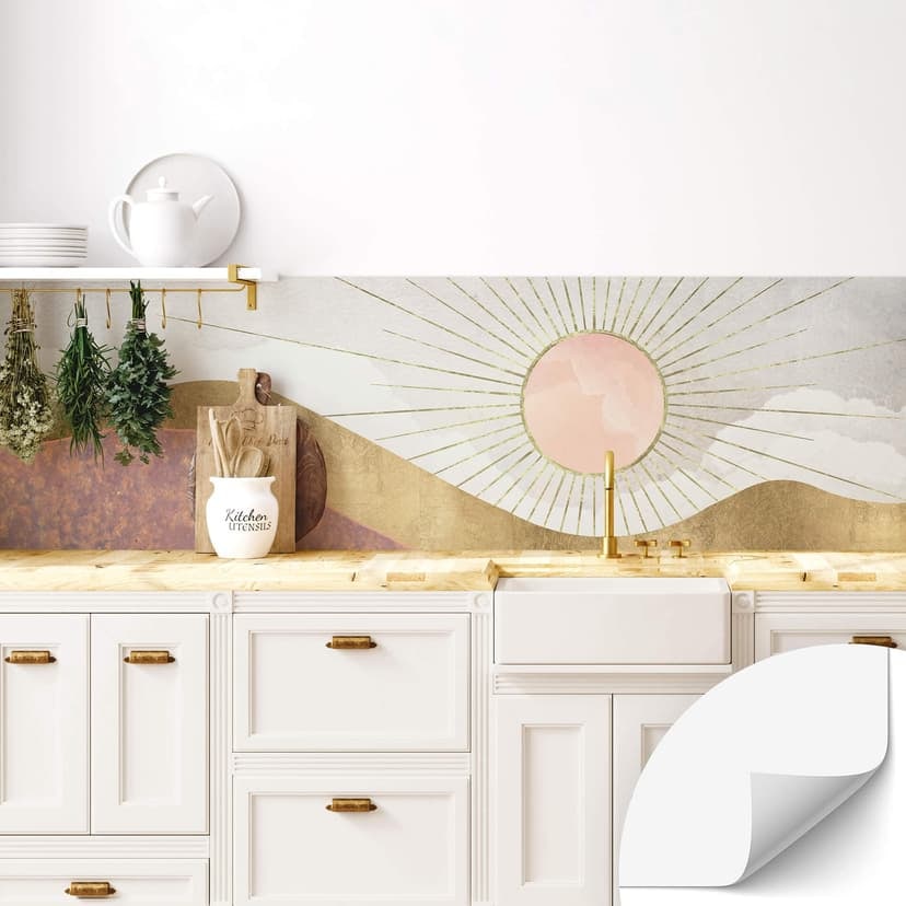 Rivestimento cucina autoadesivo SpaceFrog Designs - Sole rosa