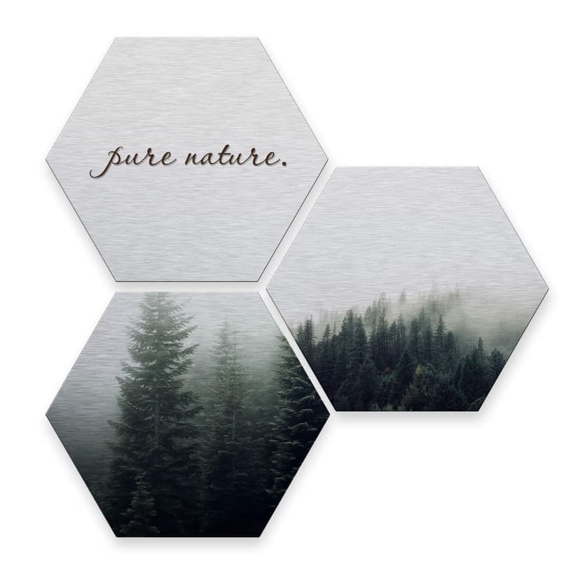 Esagoni Alu-Dibond - Pure Nature set