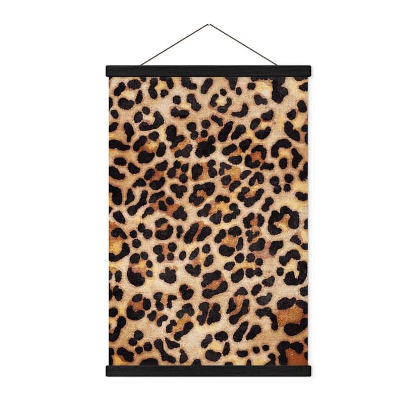 Stampe su tessuto con leopardo selvatico - Stampa animale - Tunaboylu