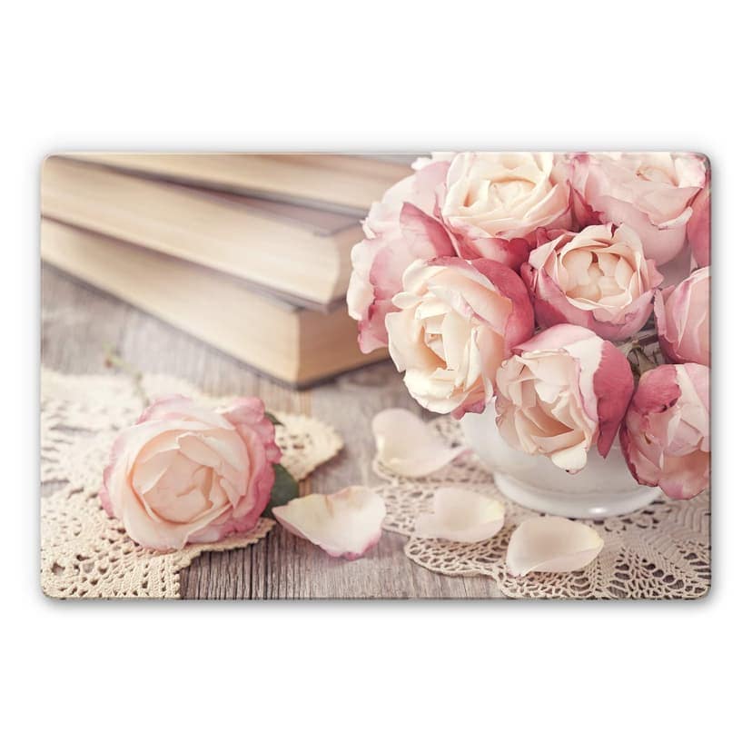 Stampa su vetro - Rose rosa
