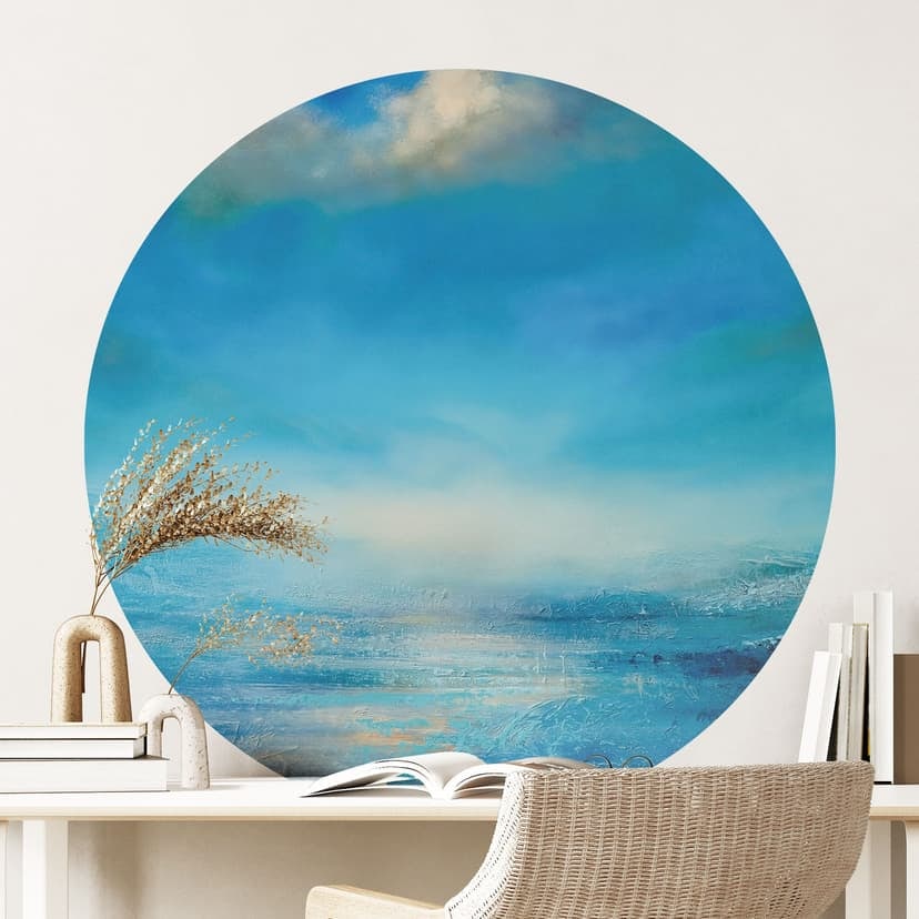 Adesivo murale Distesa infinita in blu - Schmucker - Rotondo
