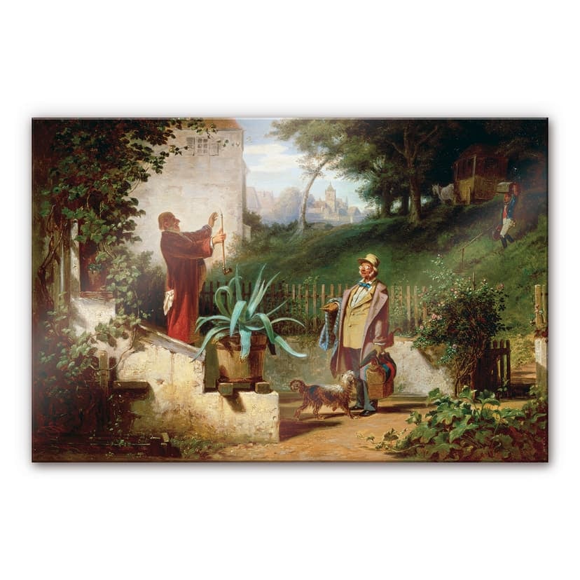 Stampa su vetro acrilico Spitzweg - Amici di infanzia