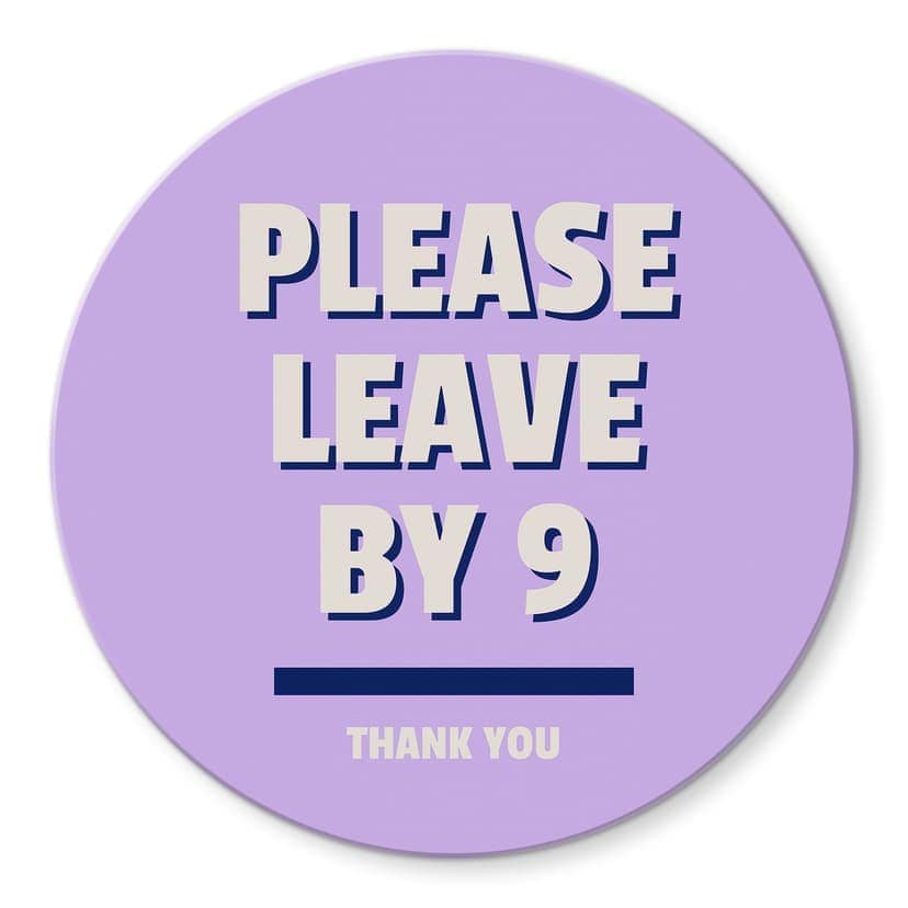 Stampa su vetro Please leave by 9 - Fritsch