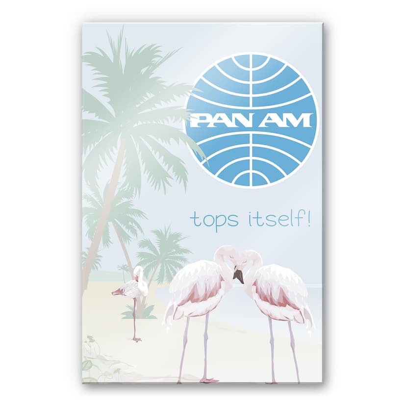 Stampa su vetro acrilico PAN AM - Flamingo Bay
