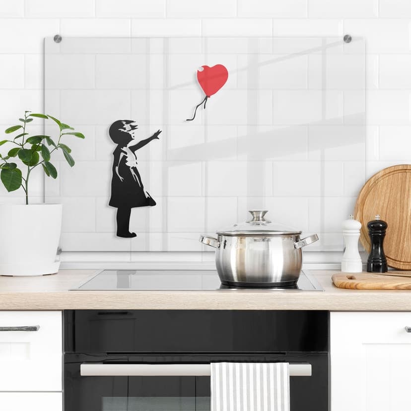 Paraschizzi Banksy - Red ballon - trasparente