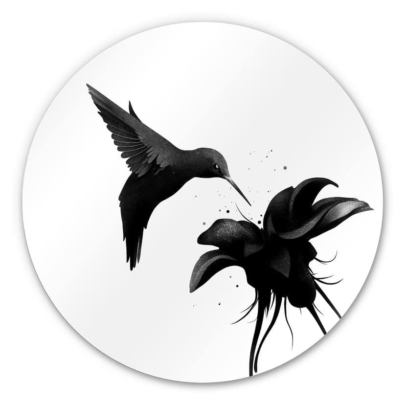 Alu-Dibond tondo Ireland - Colibrì