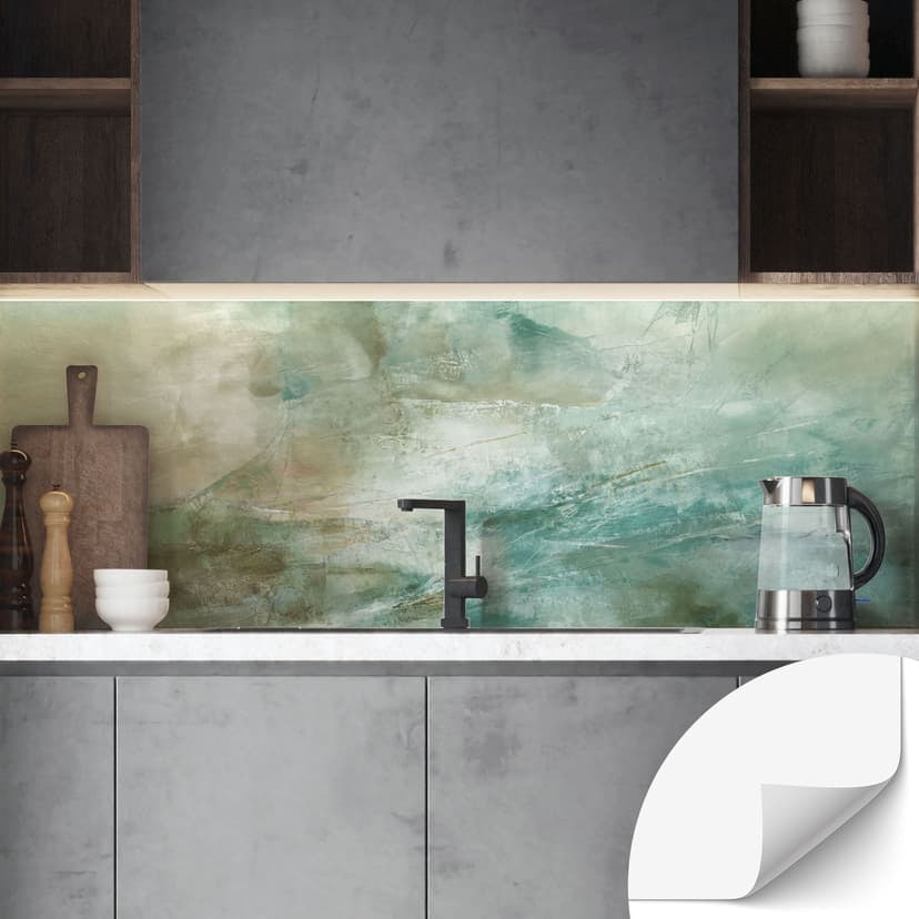 Rivestimento cucina autoadesivo verde salvia - Schmucker