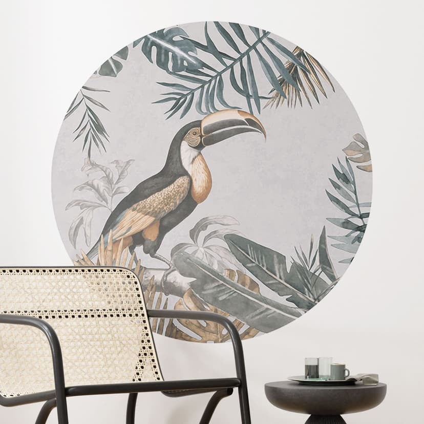 Adesivo murale Foresta tropicale con tucano - Haase