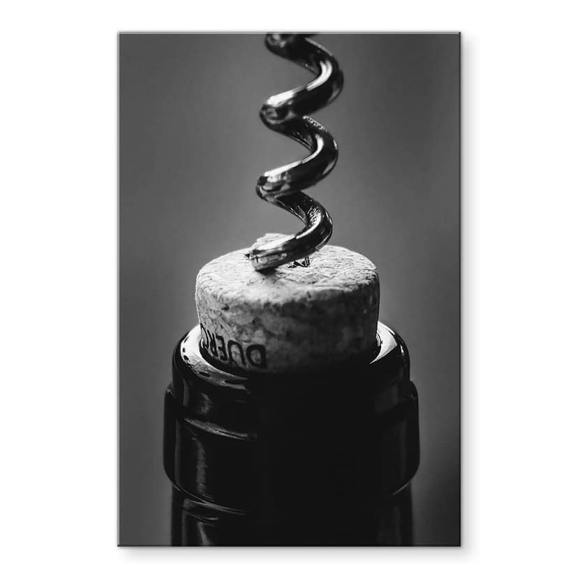 Stampa su vetro acrilico Vino con cavatappi - Pictufy Studio