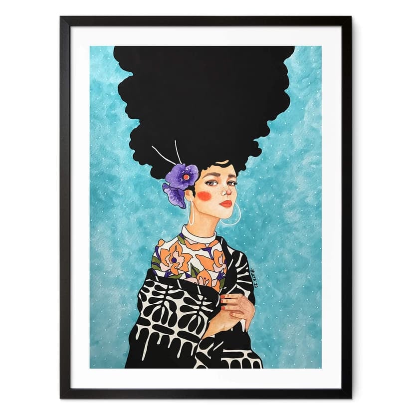 Poster Hülya - Hibiscus in her hair