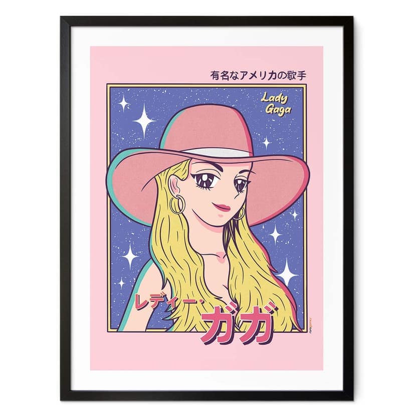 Poster Anime-Girl "Lady Gaga" - Gomes