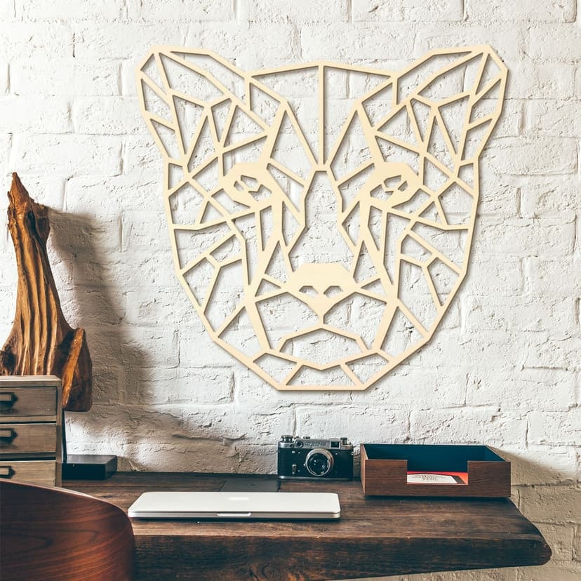 Decoro in legno origami - Ghepardo